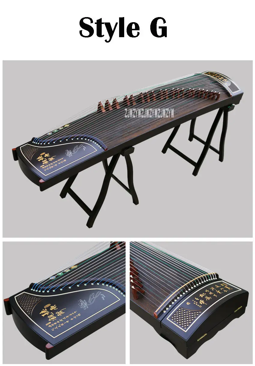 Guzheng Инструмент из цельного дерева ручная резьба профессиональная производительность guzheng с полным набором роскошных аксессуаров XSb001