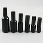 100 мл 50 мл 30 мл 20 мл 15 мл 10 мл блестящий черный стеклянный парфюмерный флакон с распылителем контейнеры для духов 12 шт.