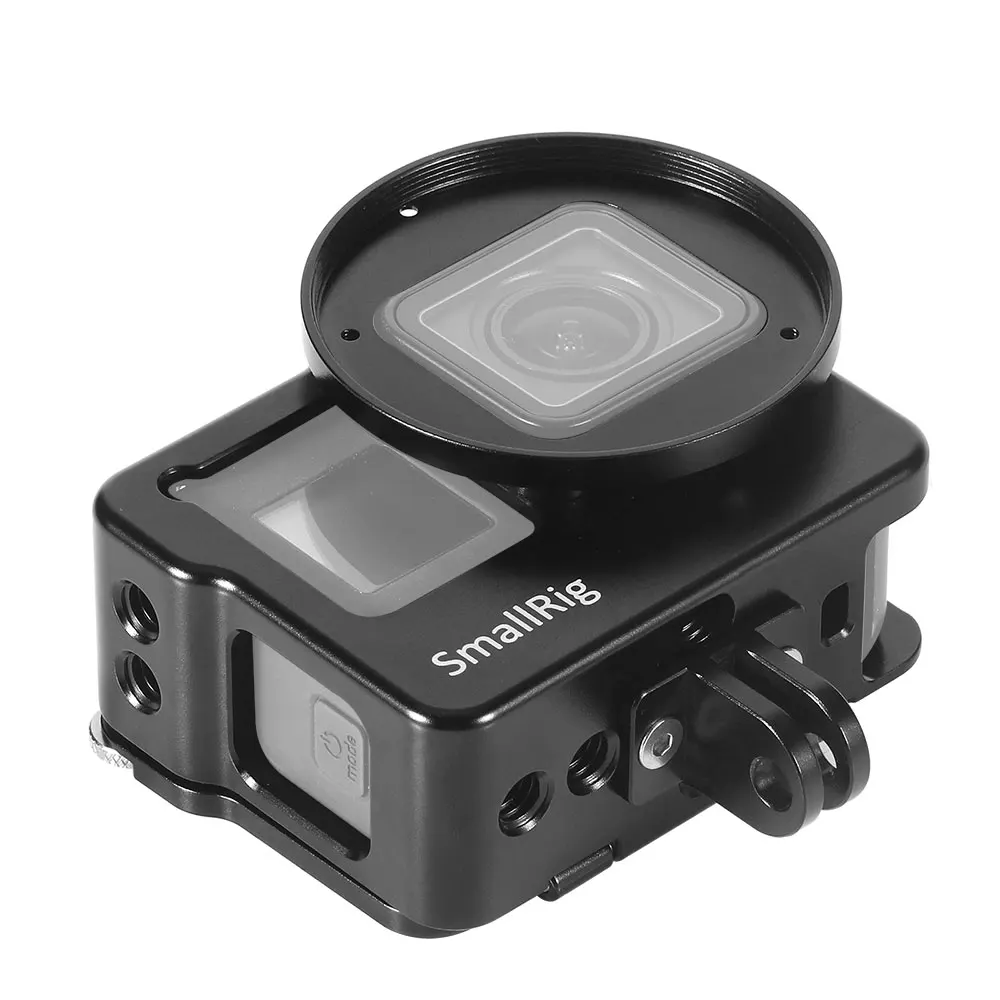 SmallRig облегающие клетка для экшн-камеры GoPro HERO 7/6/5 Камера клетка с ручным управлением с холодным башмаком для+ УФ-фильтр 52 мм с белого светофильтрами и креплением+ Аудиопроцессор Поддержка-2320