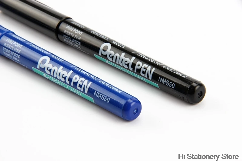Перманентная зеленая маркерная ручка Pentel NMS50 1 0 м японские черные/синие/красные