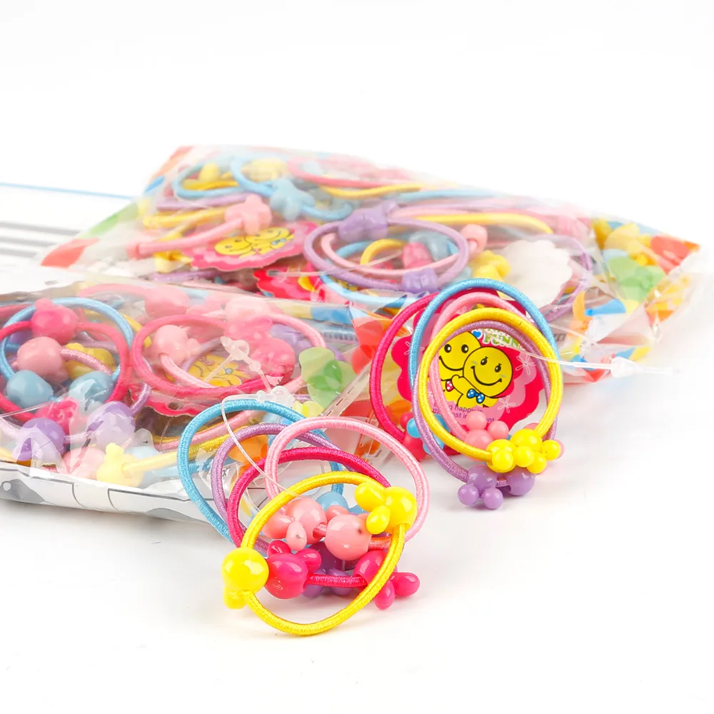 50pcs/bag Small Cartoon Bears Flowers Rabbit Star Child Baby Kids Ponytail Holders Hair Accessories For Girl Rubber Band Tie Gum | Детская