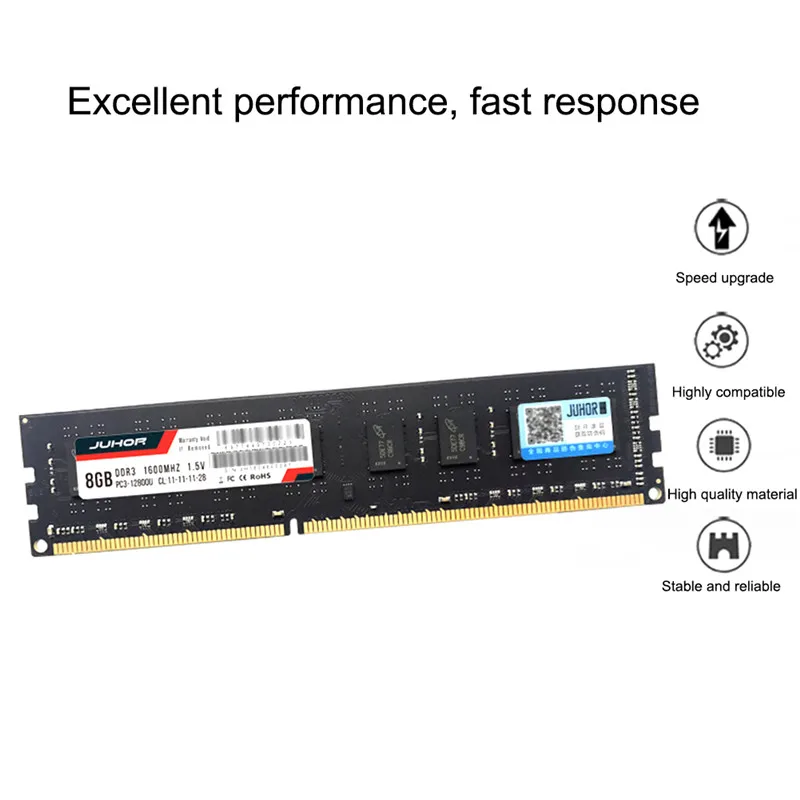 JUHOR DDR3 PC RAM 2GB 4GB 8GB 1600MHz Desktop PC3 12800 1 5 v 240pin Поддержка всех слотов Материнская плата