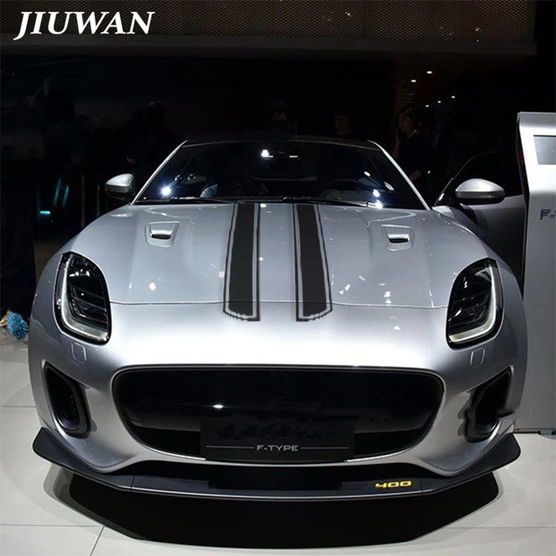 JIUWAN 130*25 см 1 пара автомобиля Стайлинг двигателя наклейка капота набор авто