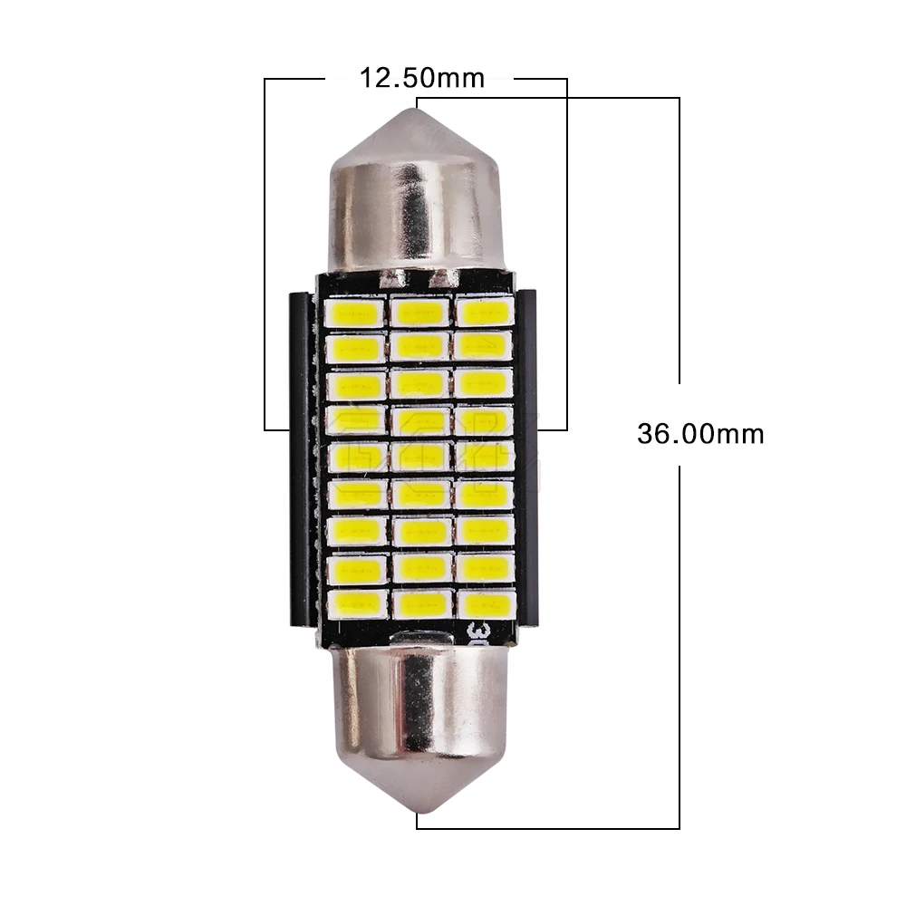 10 x гирлянда 36 мм Светодиодная купольная C5W led 3014 27SMD светильник лампа Canbus