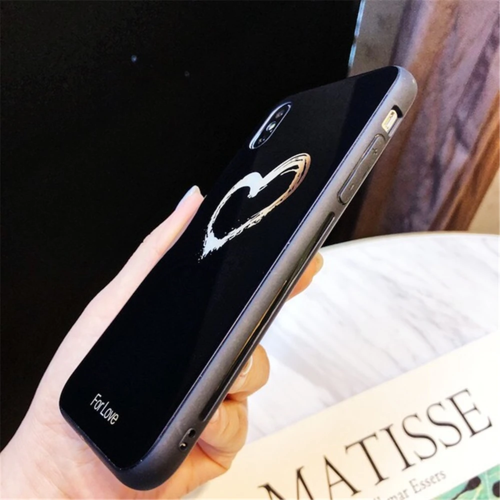 Оригинальный мобильный телефон чехол для IPhone X Iphone 6 S 7 8 плюс мода в форме сердца
