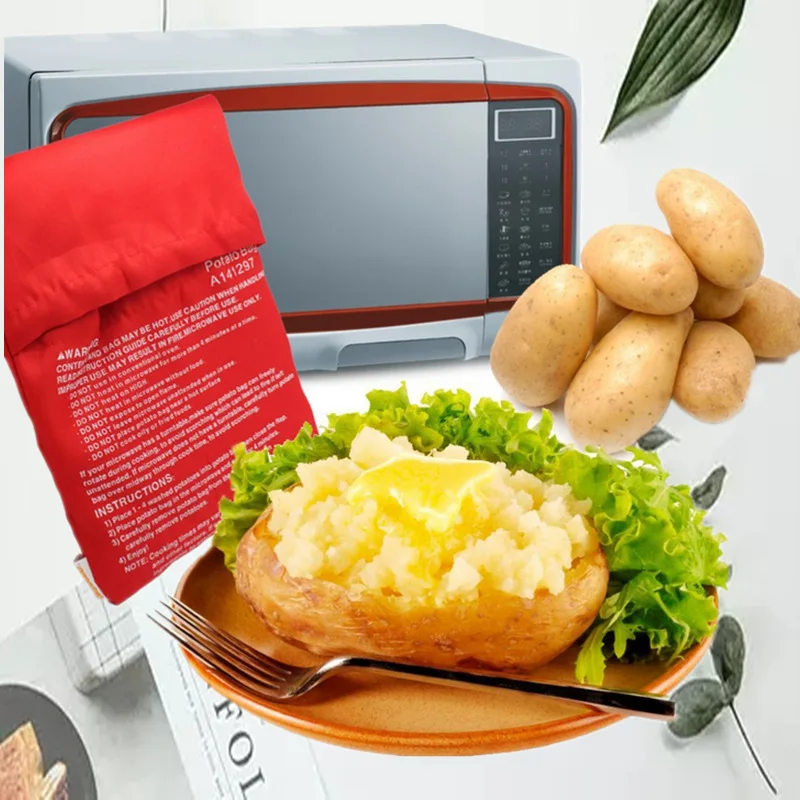 

Red Washable Cooker Bag Potato Microwave Oven Cooking Potato Bags