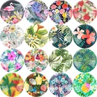 Аксессуары для украшений в стиле ins, 10  25 мм, цветок, птица, тропический пейзаж, камея с плоским основанием, кабошон, стеклянный кабошон сделай сам