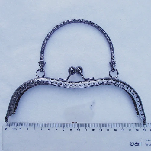 19 см винтажная бронзовая Темно Черная резная Женская Рамка для кошелька сделай