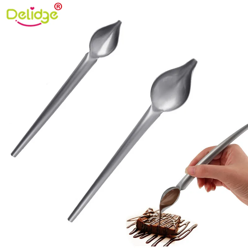 1 шт. ложка для шоколада из нержавеющей стали|cream decorating tools|cake baking toolsdecorating cake tools |