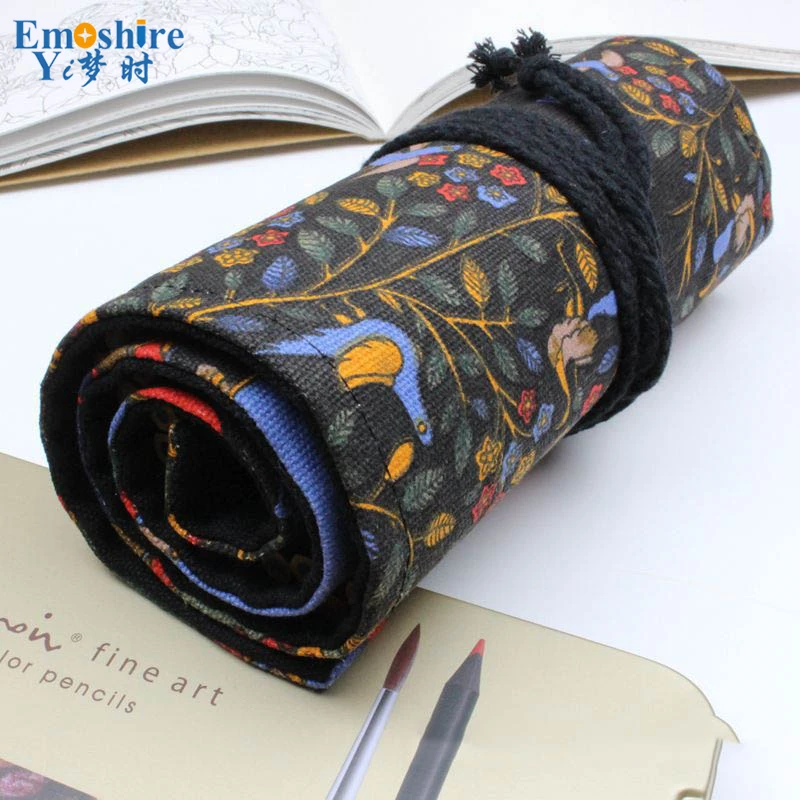 Пенал сумочка B053 для рисования на холсте|roll pencil case|roll up casepencil case |
