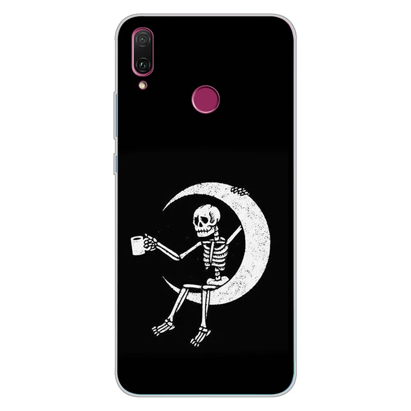 ciciber Phone Case for Huawei Honor 10 9 8 lite 7A 8C 8X Note V10 Play Y9 Y7 Y6 Y5 Y3 Pro Prime 2017 2018 2019 Human Skeleton |