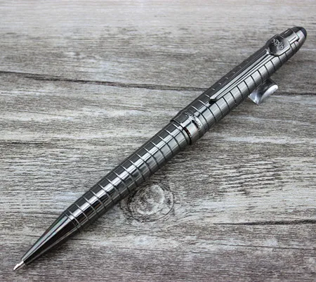 Ballpoint pen Jinhao Ручка-роллер с серой сеткой и Черной головкой, металлический зажим, офисные принадлежности, Canetas, роскошная ручка, MB канцелярские принадлежности - Цвет: Ballpoint pen