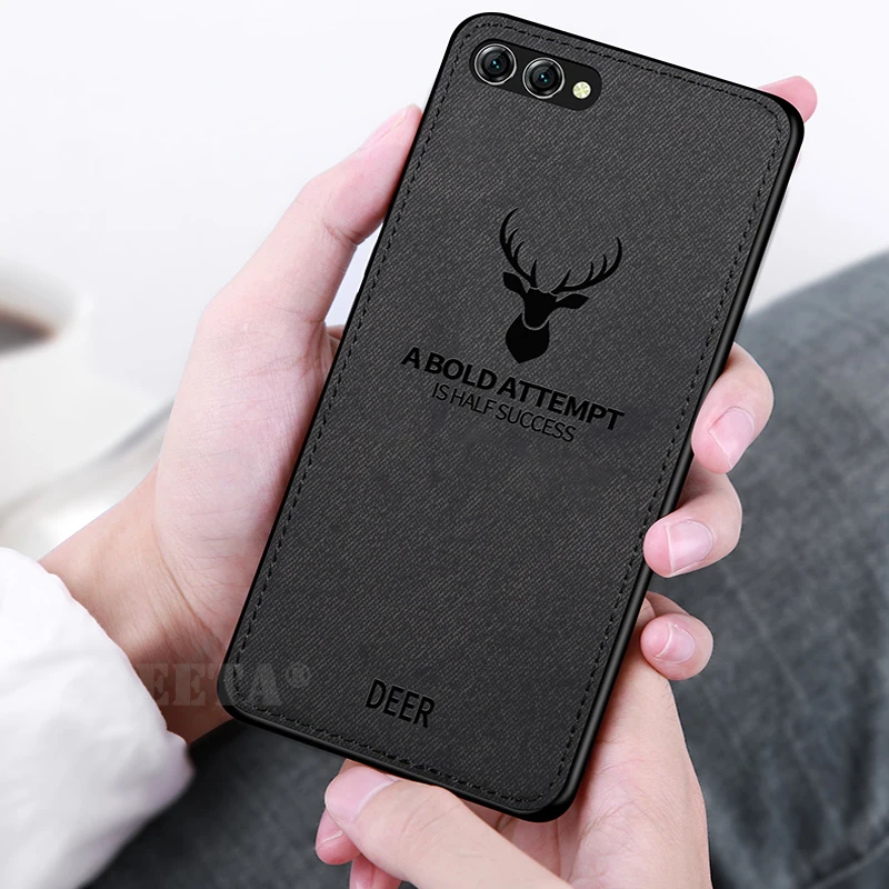 Hybrid Cover For Huawei Nova 2S 3D Cloth Leather Fabric Vintage Protective Soft Silicone Texture Case NOVA2S |