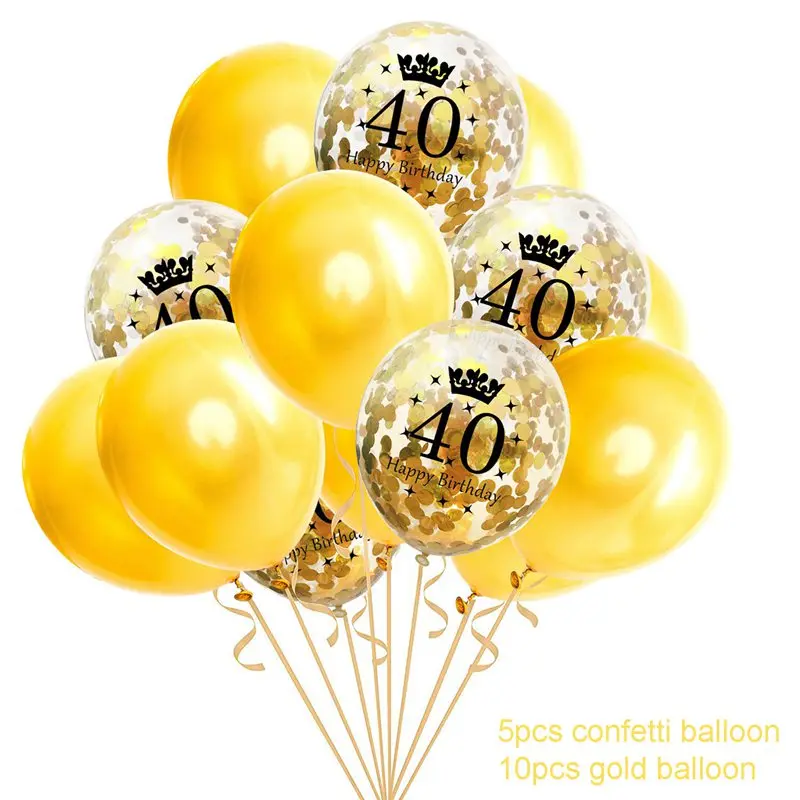 23 LAPHIL 40th Birthday Photo Booth Props Happy 40 Year Birthday Party Decorations Adult 40 Man Women Party Favors Photobooth Props - Цвет: 23