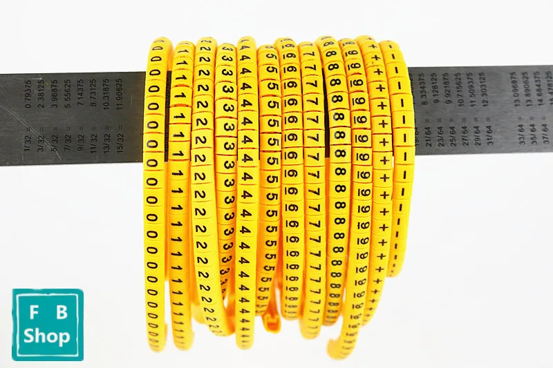 600 шт.(Each50pcs) EC-2 3.6sq. Мм~ 5,2 кв. Мм Кабельные маркеры буквы от 0 до 9+-X 4 кв. Мм Кабельные маркеры