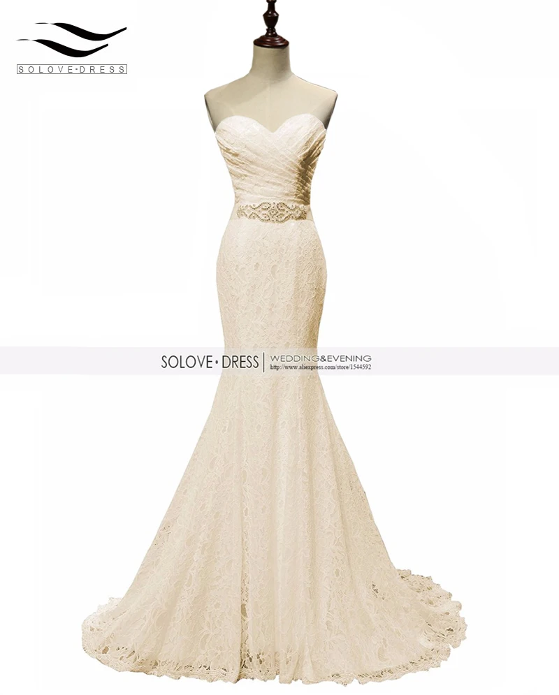 Solovedress, элегантное вышитое бисером милое кружевное платье цвета шампанского для выпускного вечера,, вечернее платье русалки с поясом, vestido de festa longo W01