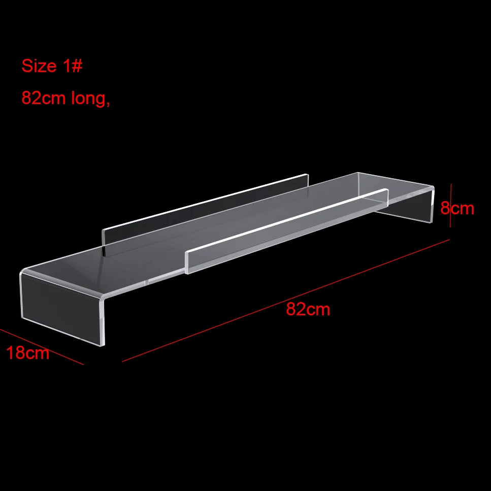 82cm long 2 шт./лот) Прочный толстый прозрачный Акриловый Лоток Для Ванной Caddy, Lucite Стеллаж для хранения ванны-2 варианта размера - Цвет: 82cm long