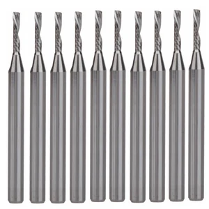 Спиральные Биты с одной канавкой, с левой ручкой, 1, 5x8 мм, 10 шт.компл., высокая эффективность резки, деревянный акриловый алюминиевый пластиковая пластина