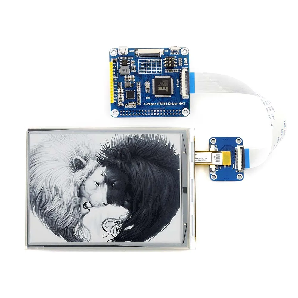 Waveshare 6 дюймов E Ink дисплей шляпа для Raspberry Pi 800*600 it8951контроллер USB/SPI/I80/I2C интерфейс