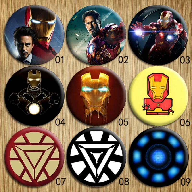 Marvel's Мстители Сувенирный значок Железный человек Тони Старк броши для одежды и