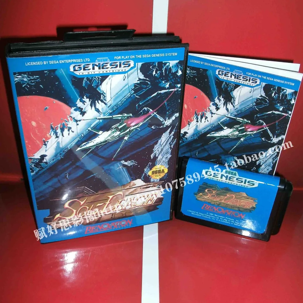 

Sega MD игра-Sol deace с коробкой и руководством для 16 бит Sega MD игровой картридж Megadrive бытие системы