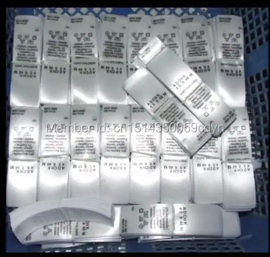 Бесплатная доставка Заказная одежда шелковые этикетки для ухода/этикетки с