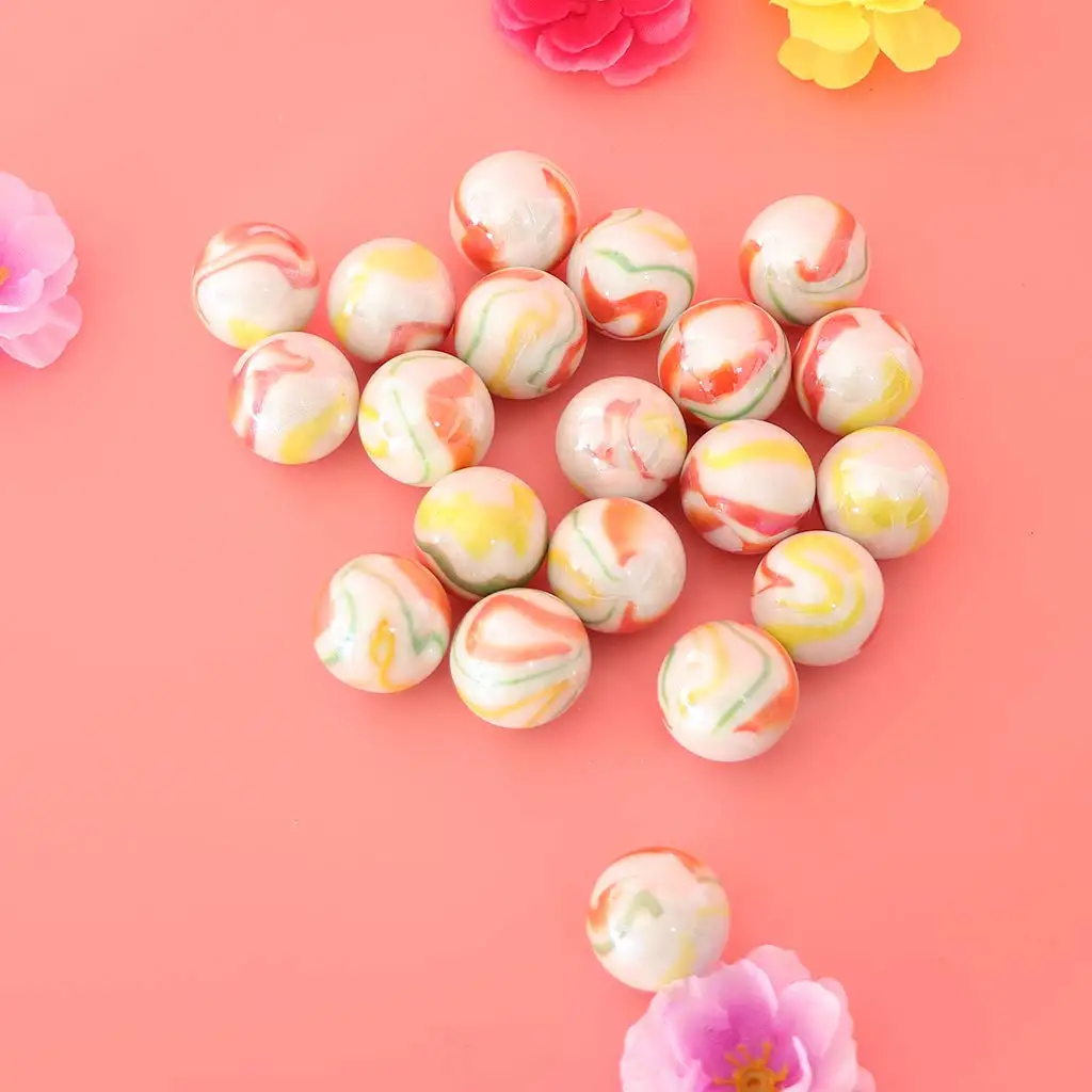 20 шт 25 мм красочные стеклянные шарики пинбол Классическая забавная игра для