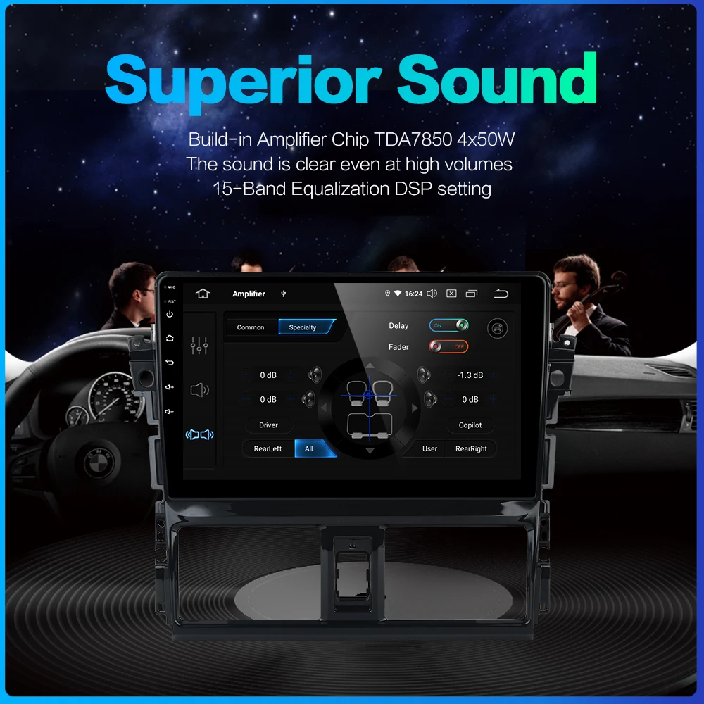 Мультимедийная магнитола fonnt 10 2 дюйма IPS 1 din Android 9 0 для Toyota Yaris 2013 2014 2015 2016 USB 4 Гб ОЗУ