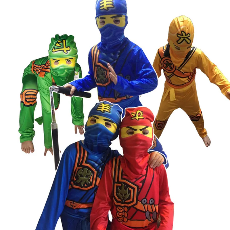 Ninjago костюм для мальчиков косплея комплект одежды детские костюмы Хэллоуина