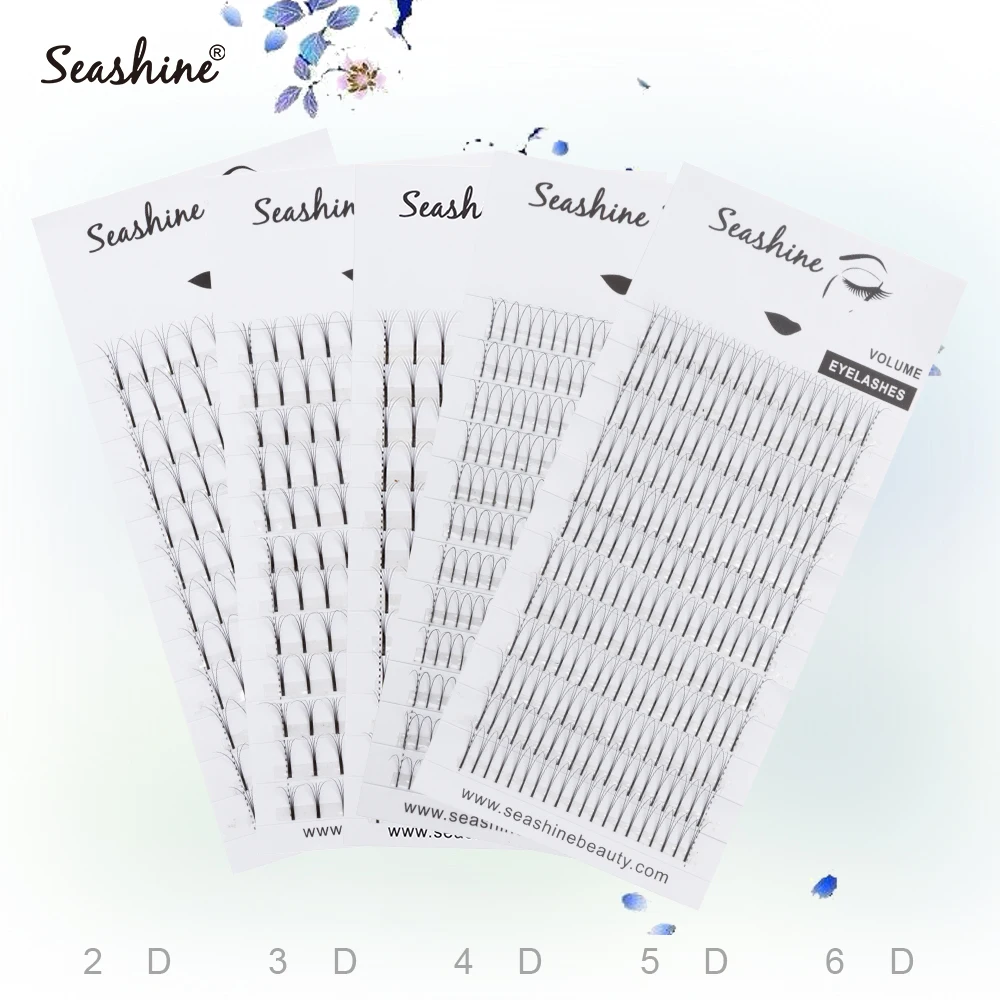 Seashine готовые вееры 2D/3D/4D/5D/6D ручная работа искусственная норка русские ресницы