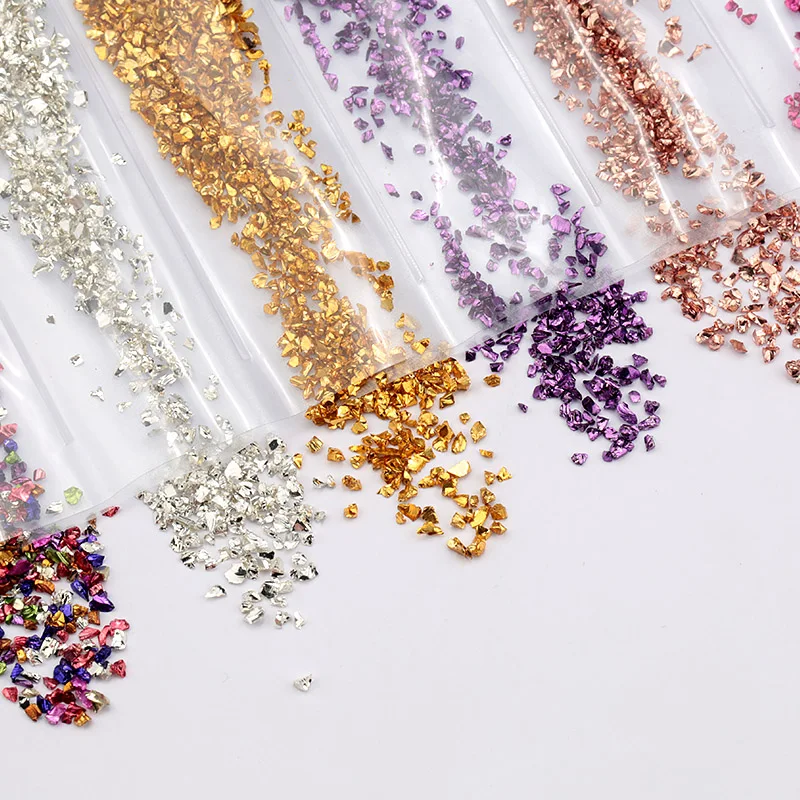 

Nail Art Rhinestones Colorful Stone 3D Decoration Rainbow Shard Sandstone Gems for Nails Women Teen Girl Accessories Set