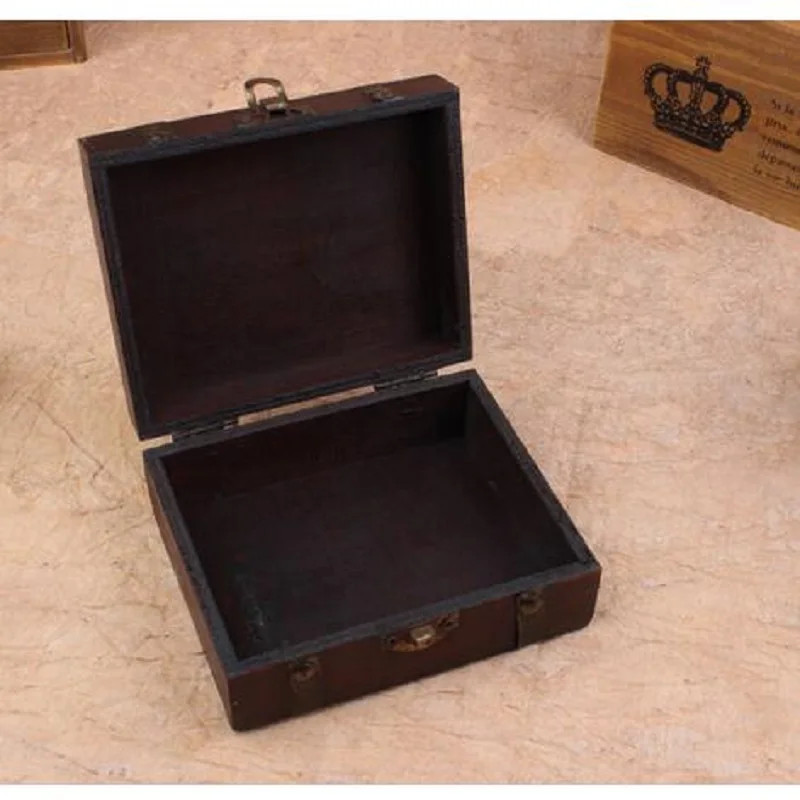 2017 деревянная шкатулка для хранения Организатор мини Винтаж коробка Цепочки и