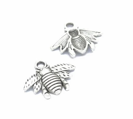 120pcs charms bee alloy Pendants Antique SILVER bronze gold 20*16mm 1g Handmade Jewelry Making DIY European accessories | Украшения и