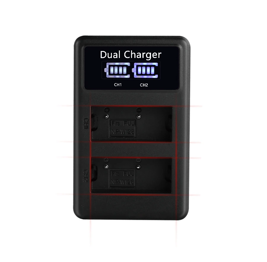 2 шт. 1800 мАч NP W126S NP-W126 NP W126 Fujifilm батарея для цифровой камеры+ USB lcd двойное зарядное устройство для Fuji HS30EXR HS33EXR X-Pro1 X-T1