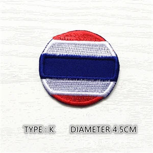 TYPE K AHYONNIEX 10 шт. вышитый мир Китай США Frace круглый флаг патчи пришить нарукавная нашивка для одежды значок для рюкзака стикер DIY Аппликация - Цвет: TYPE K