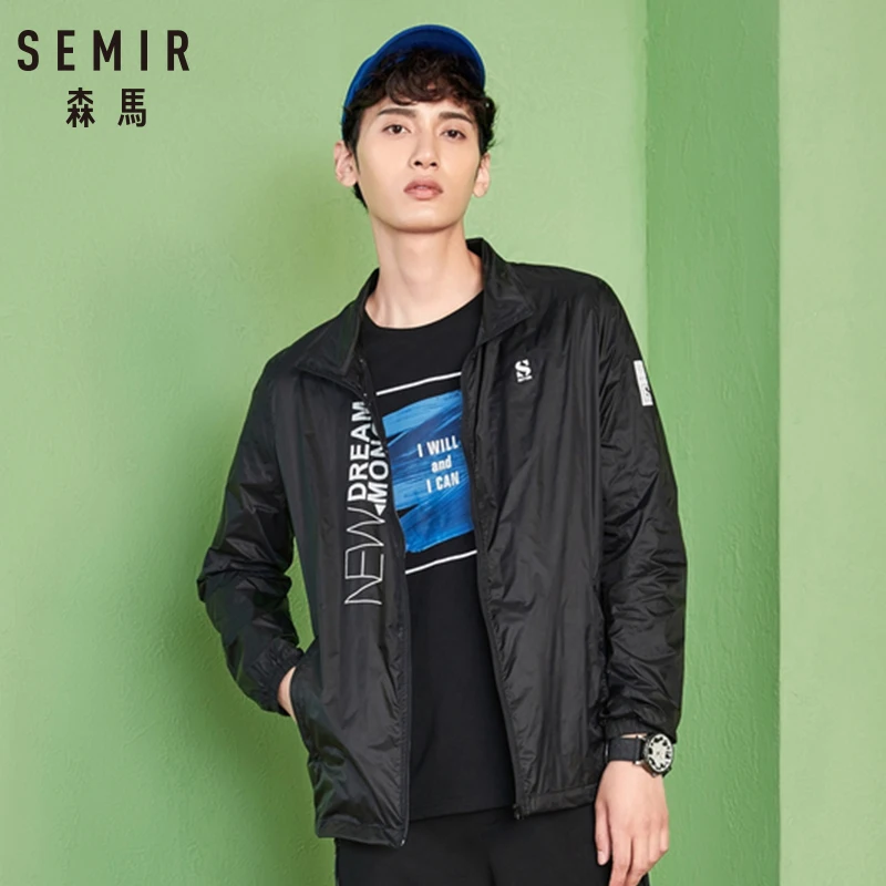 SEMIR быстросохнущая куртка с воротником для мужчин Мужская на молнии мужская
