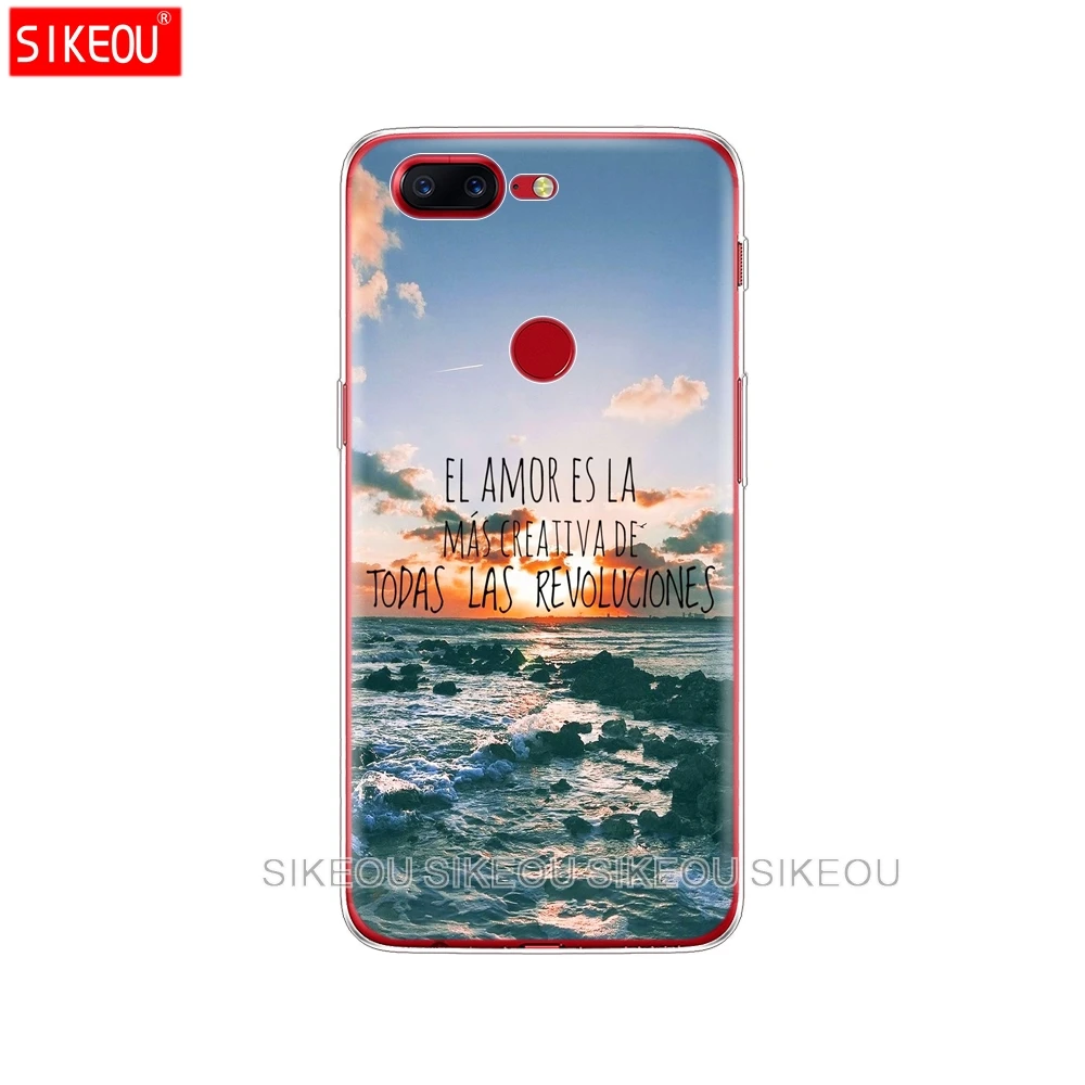 Мягкий чехол из ТПУ SIKEOU для Oneplus 5T 5 3 Ультратонкий силиконовый телефона One Plus