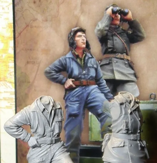 Модель 1/35 года набор из смолы советский командир Такер (2 человека) | Игрушки и