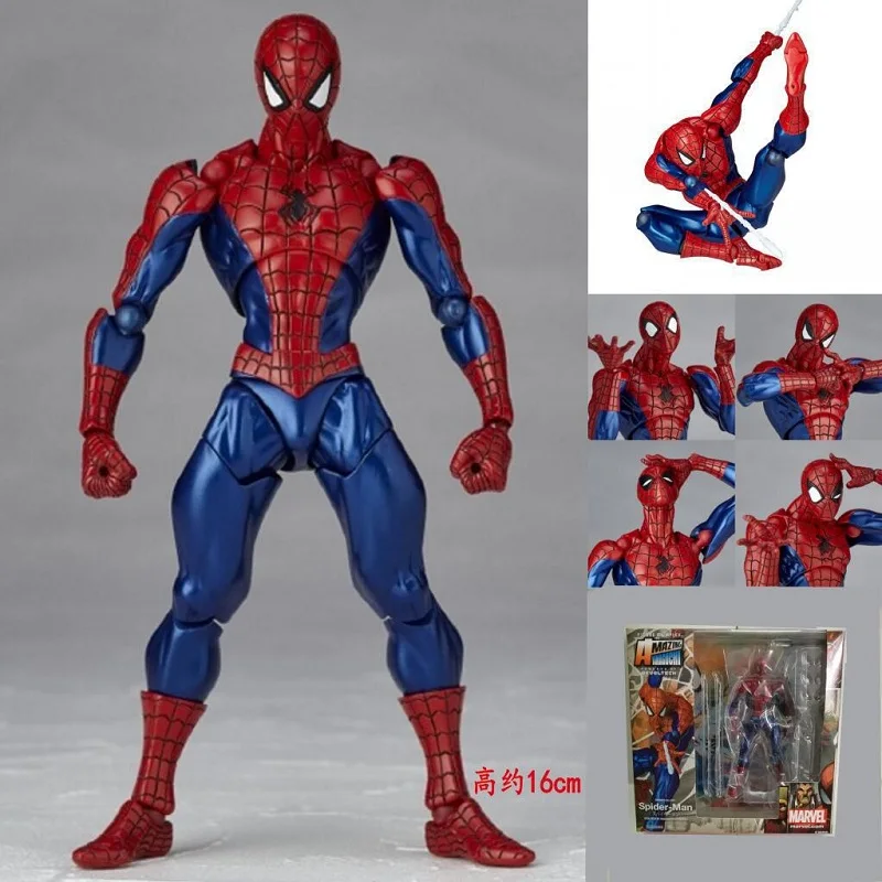 16 см Marvel Человек-паук Фигурки игрушки Аниме Удивительный Brinquedos Коллекция Модель