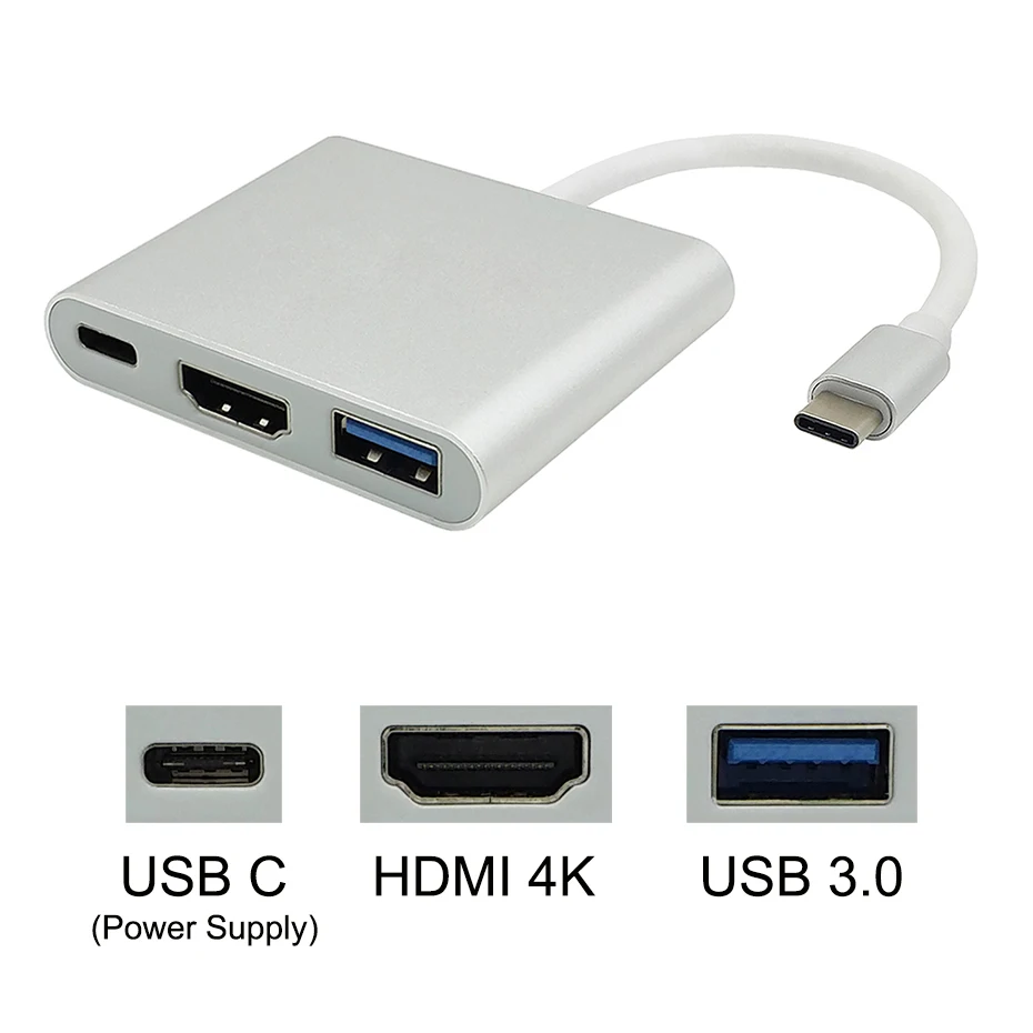 Type C к HDMI USB 3 0 зарядный адаптер конвертер 1 ТВ для MacBook Huawei Mate10 Samsung phone|Адаптеры Type-C|