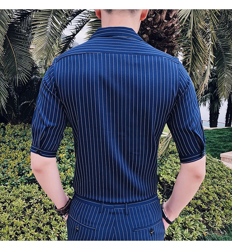 Двубортный костюм; летний костюм; Mariage Homme; цвет черный, белый, серый, синий; костюм в полоску; Uomo Trajes De Hombre