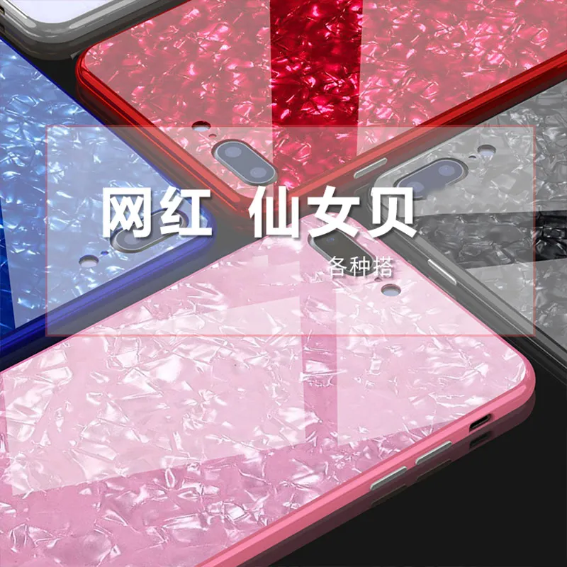 BFOLLOW Marble Magnetic Auto Case for iPhone 6 6S Plus / 7 8 X 9H 360 Full Body Glass Back + PC Frame Hard Cover Coque |