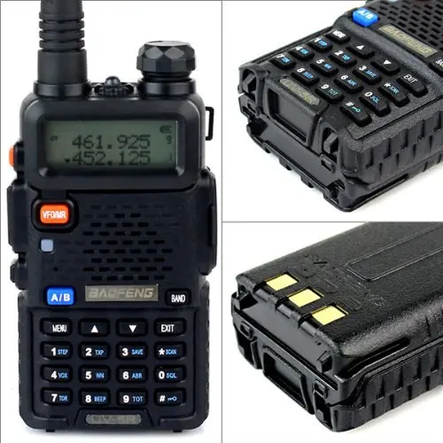 Портативная рация BaoFeng UV-5R Talkie UHF/VHF Dual Band UV5R CB Radio 128CH VOX Flashlight Display FM Transceiver для охоты