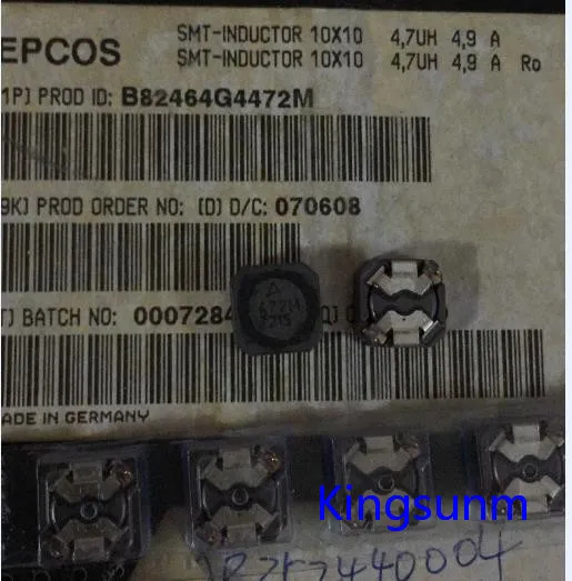 

Free shipping 10pcs B82464G4474M "INDUCTOR POWER 470UH.50A SMD"