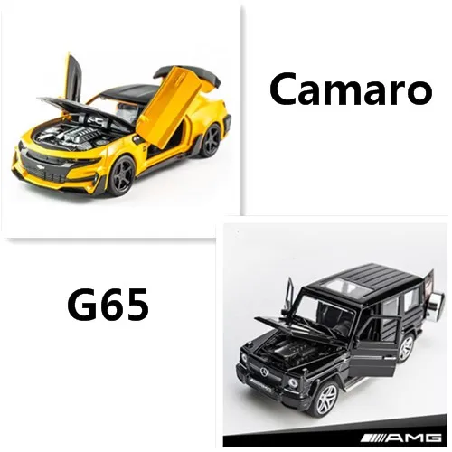 KIDAMI 1:32 Масштаб Camaro литье под давлением модель автомобиля игрушечные машинки вытяните назад автомобиль со звуком светильник Коллекция подарков для детей взрослых - Цвет: Package1