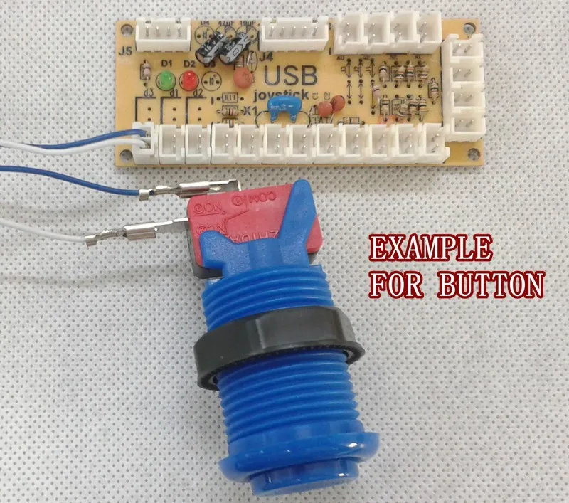 Бесплатная доставка 1 комплект для одного игрока ПК джойстик PCB USB с проводами