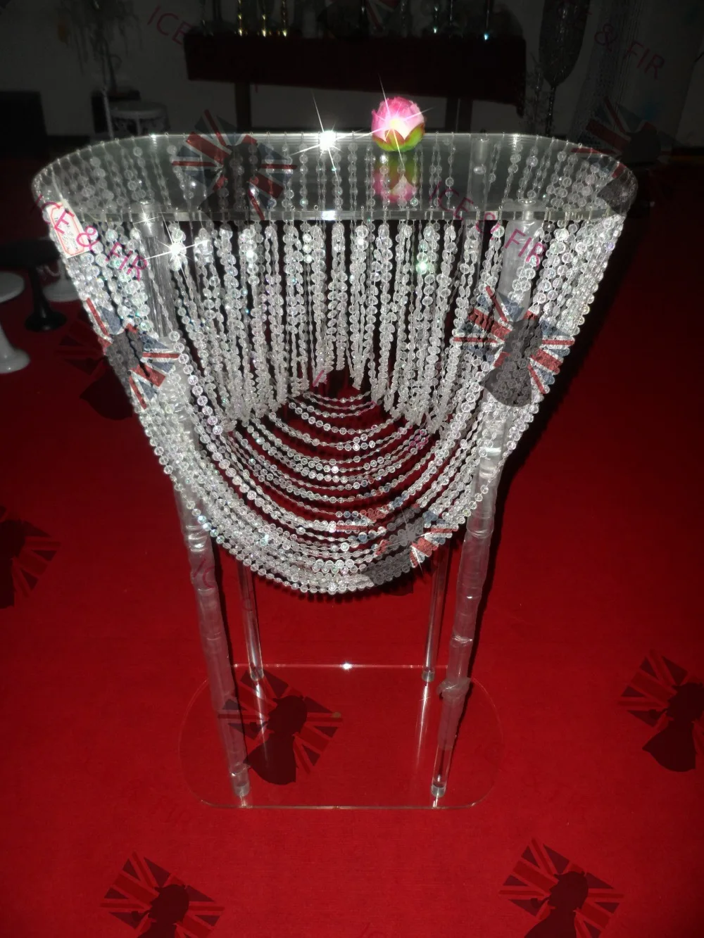 

2Piece/Lot Crystal Wedding Centerpiece Cake Stand Acryli Flower Stand Center Decoration Candlestick Wavy Crystal