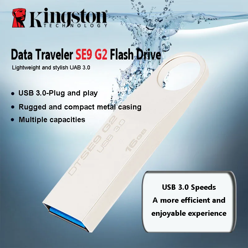 Флеш накопитель Kingston USB 3 0 DataTraveler флеш U флешка DTSE9G2 8 ГБ 16 32 64 128 металлический