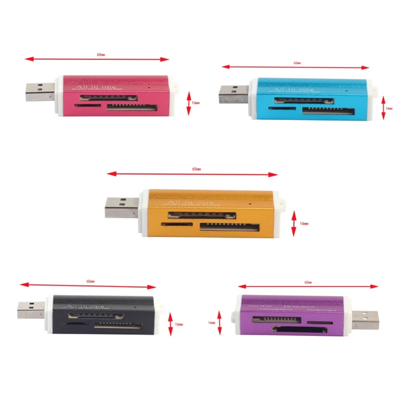 USB 2 0 все в 1 мульти устройство для чтения карт памяти TF Micro SD MMC SDHC M2 Memory Stick MS Duo RS