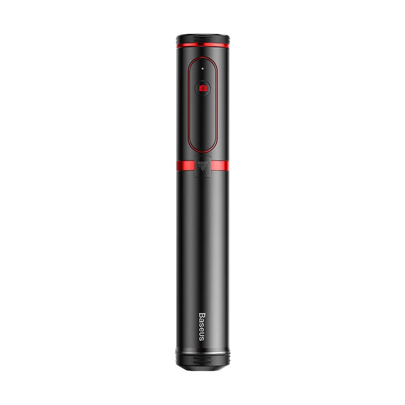 Baseus Bluetooth селфи палка беспроводной пульт дистанционного тренога для селфи ручной выдвижной монопод для iPhone samsung huawei Android - Цвет: Black-Red